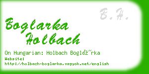 boglarka holbach business card